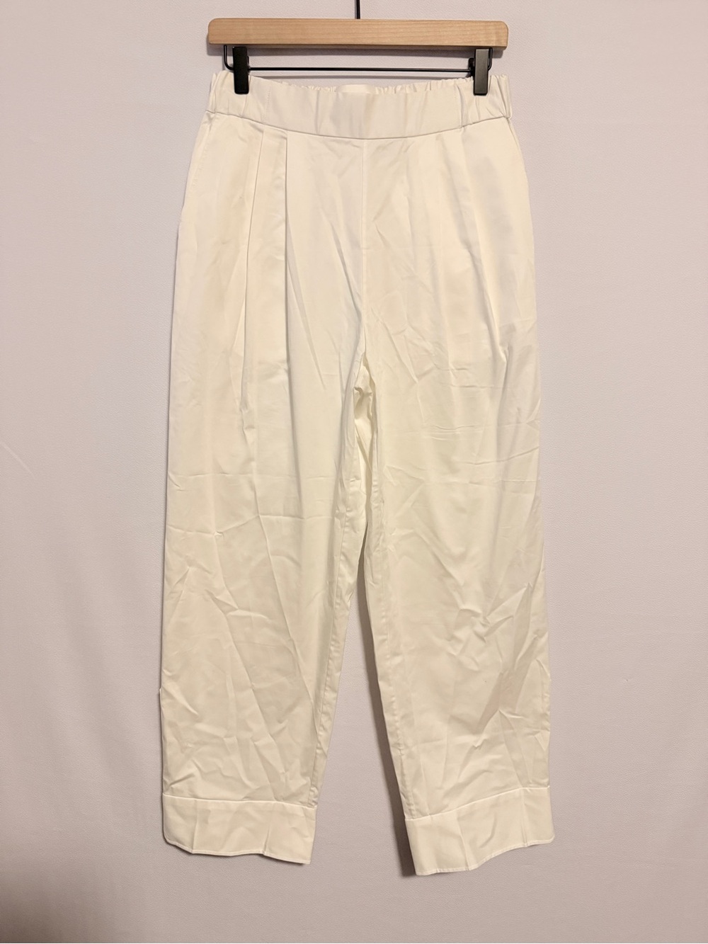 NEW Bevza Cuff Trousers in White Cotton Pant Medium M - Picture 6 of 8
